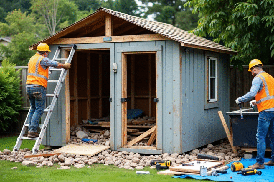 shed removal crew