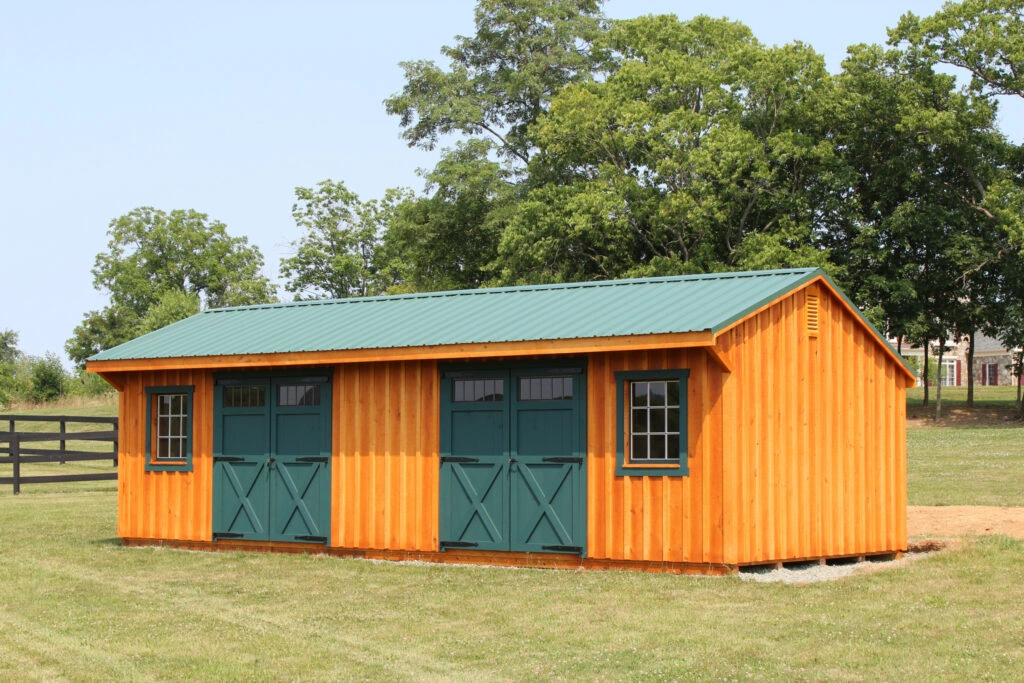 barn shed with two double doors