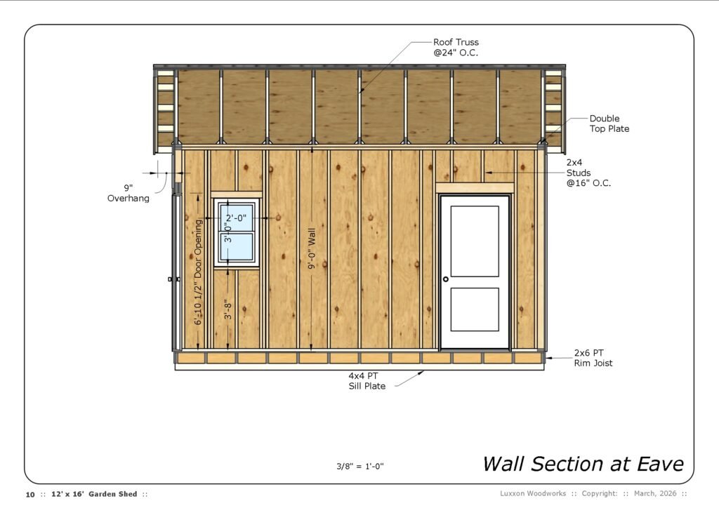 shed plan detail drawing