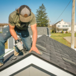 Installing the roof on a DIY shed kit