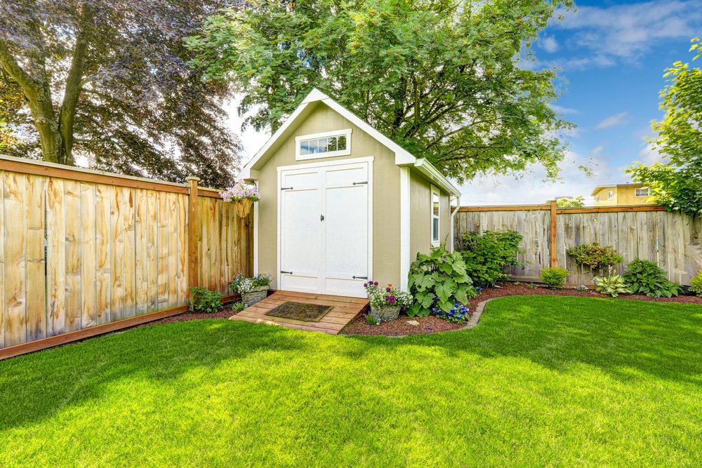 Backyard storage shed built from custom shed plans
